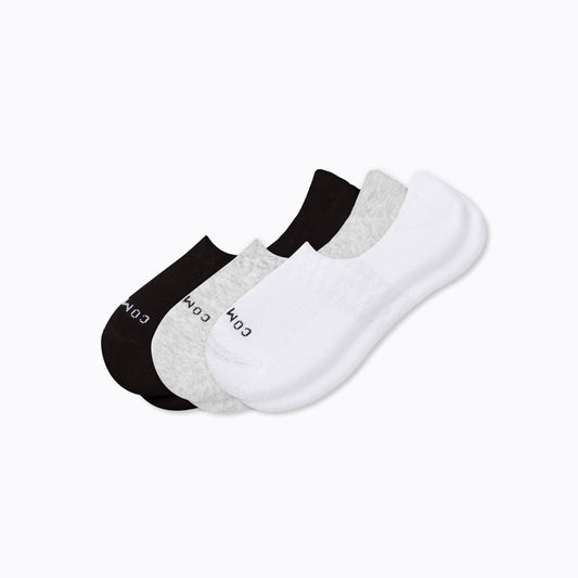 Combed Cotton No Show Socks - 3 Pack