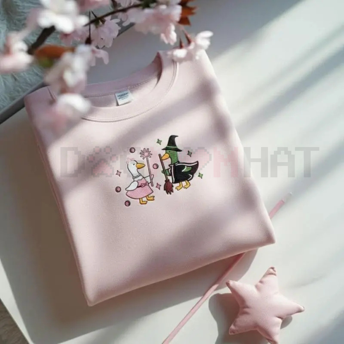 'Defy Gravity' Wicked Goose Embroidered Sweatshirt