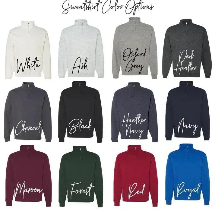 Monogram Embroidered Quarter Zip Unisex Fleece | QUICK SHIP