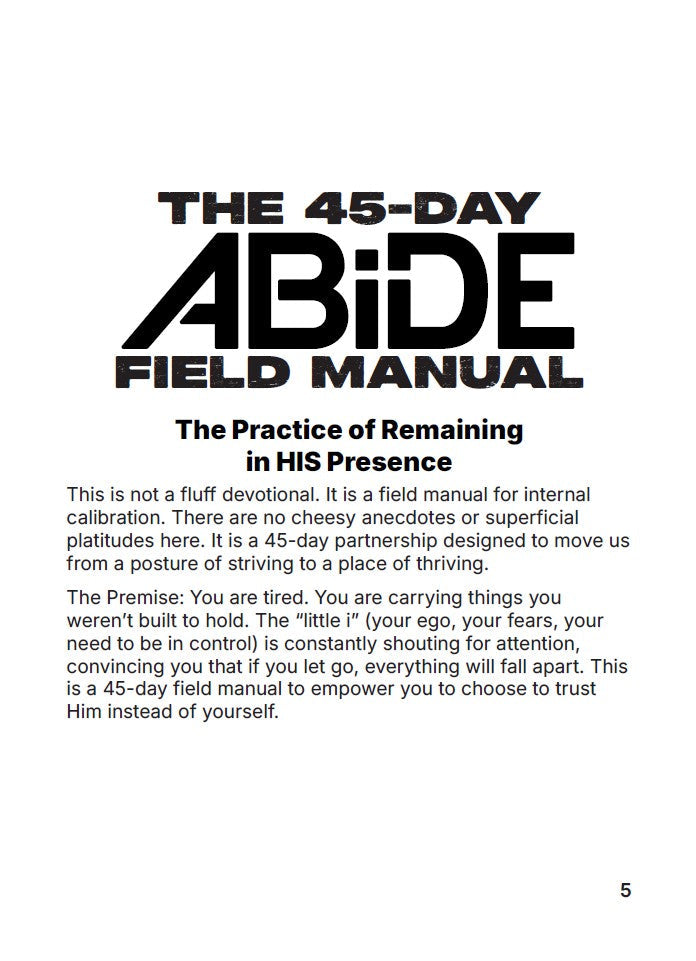 The 45-Day ABiDE Field Manual | Devotional