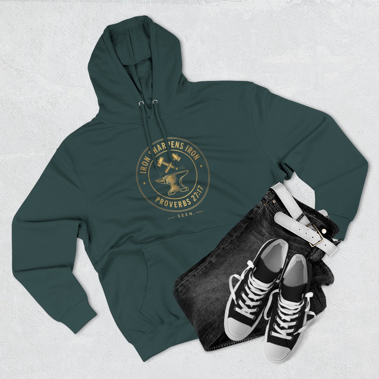 Iron Sharpens Iron Hoodie — SEEN. Brotherhood | Wear Your Worship