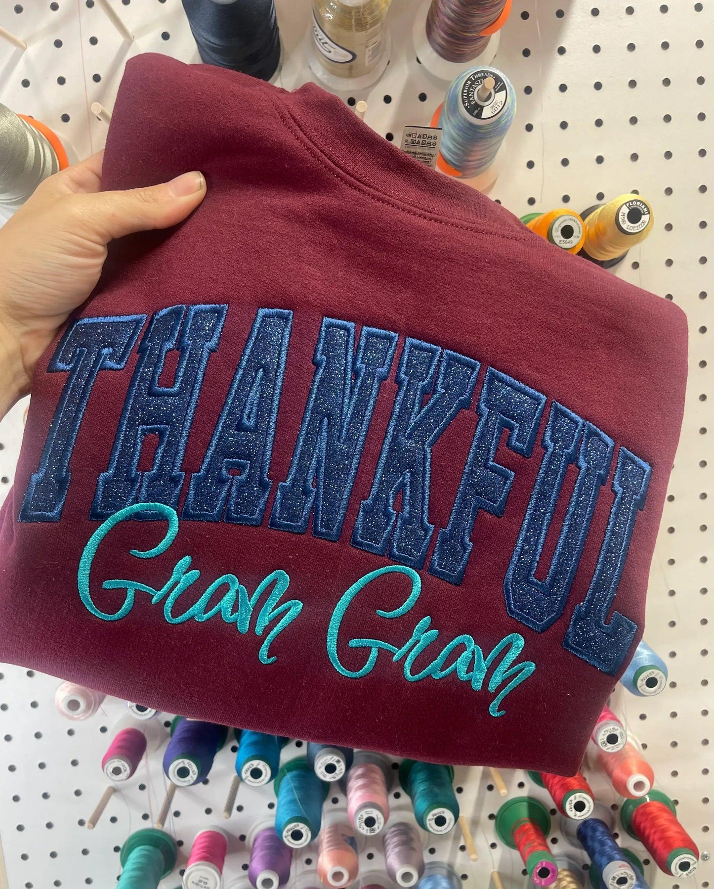 Personalized Varsity Glitter Applique Embroidered Shirt with Custom Name & Icon