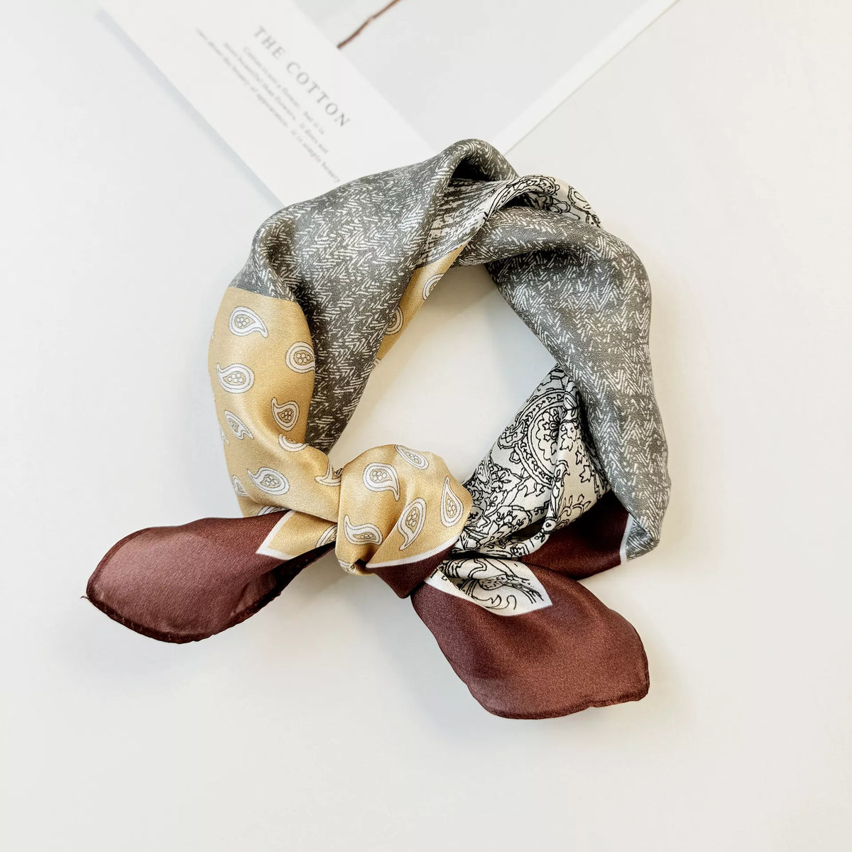 Printed Silk Square Scarf