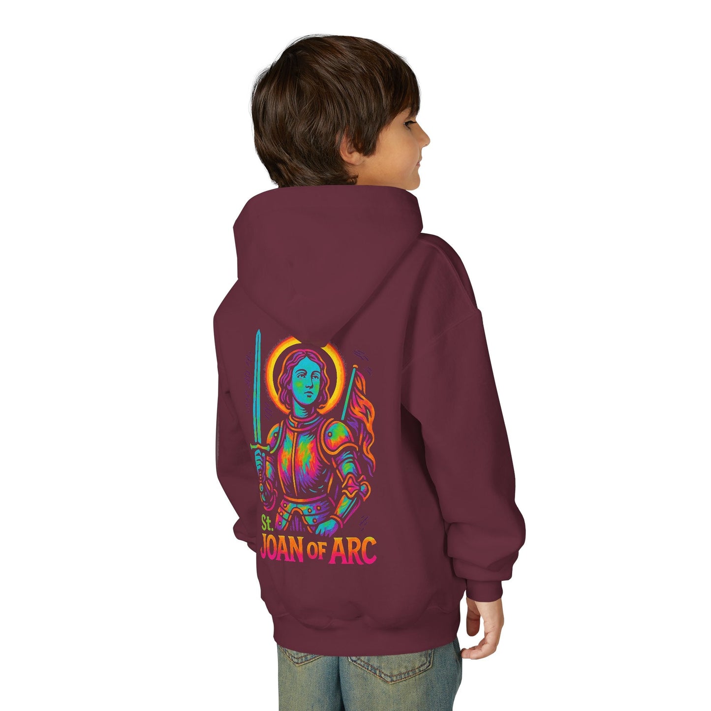 St. Joan of Arc | Kids Catholic Hoodie | Warrior Saint