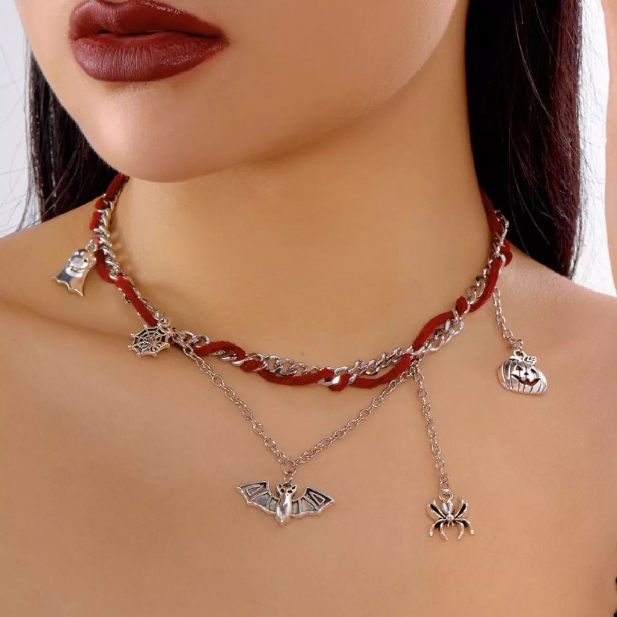 Halloween Double Layered Pendant Necklace