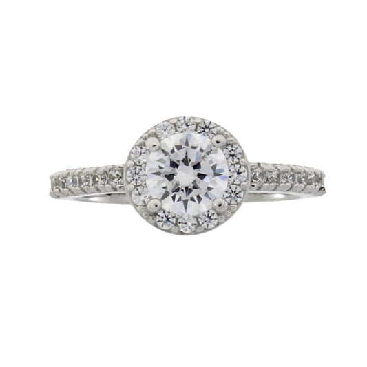 Cubic Zirconium Ring Sterling Silver
