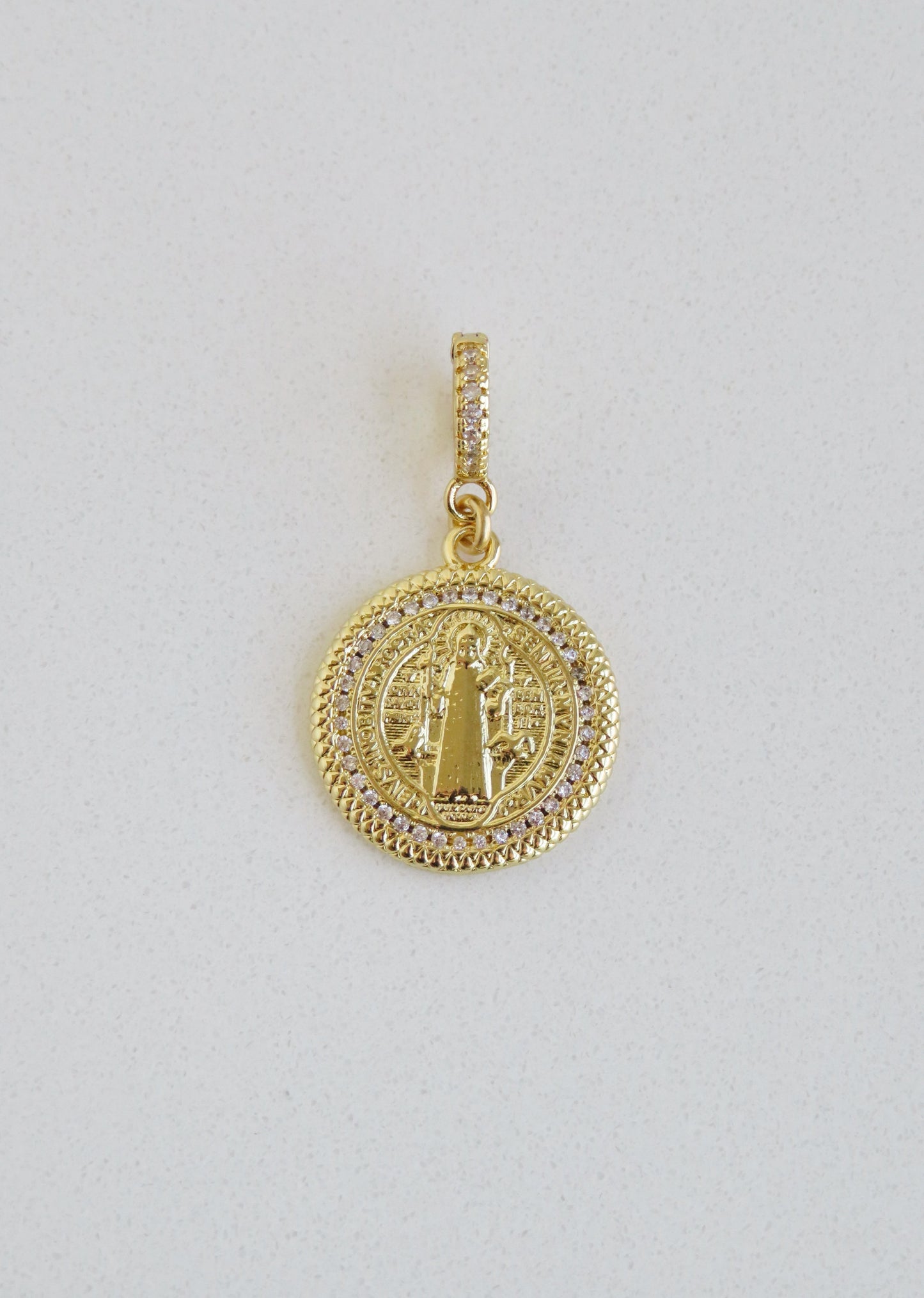 Christ Jesus Charm on Diamond Hinged Clasp