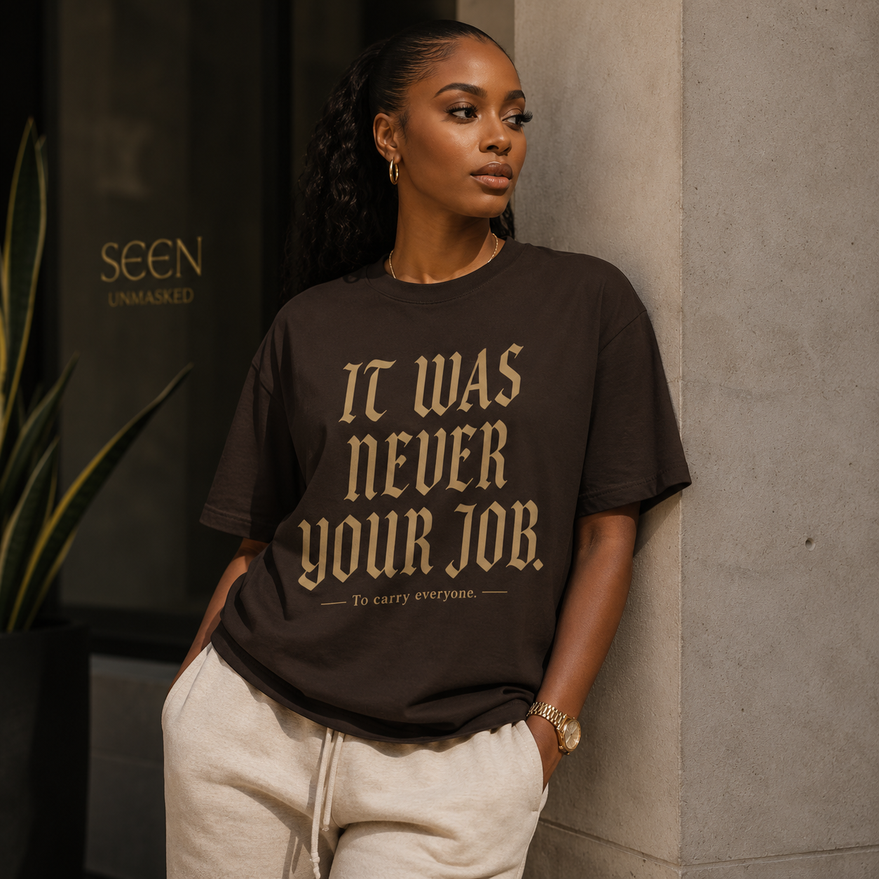 It Was Never Your Job Tee — SEEN: Unmasked Collection