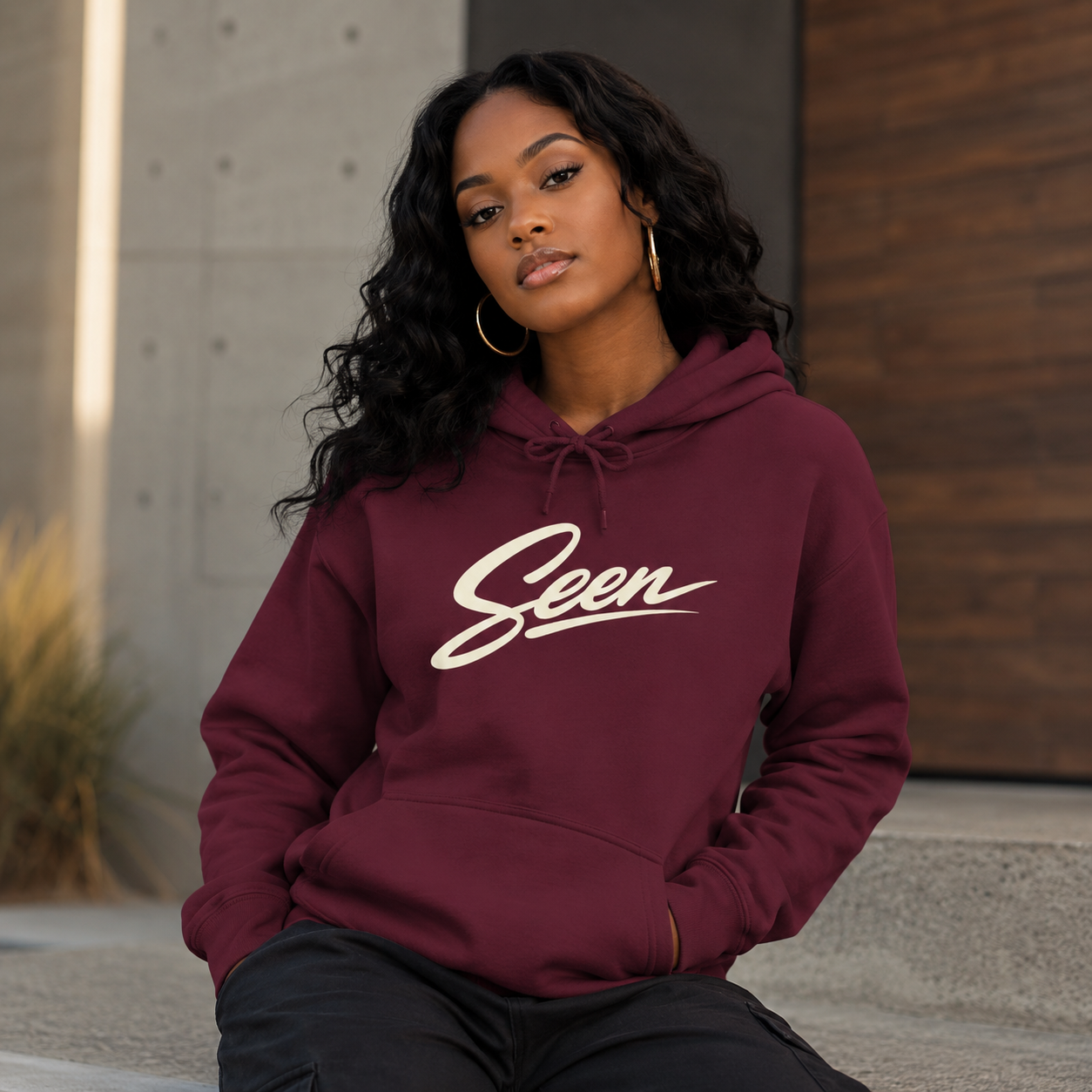 Seen Script Hoodie | Vintage Script Logo Pullover