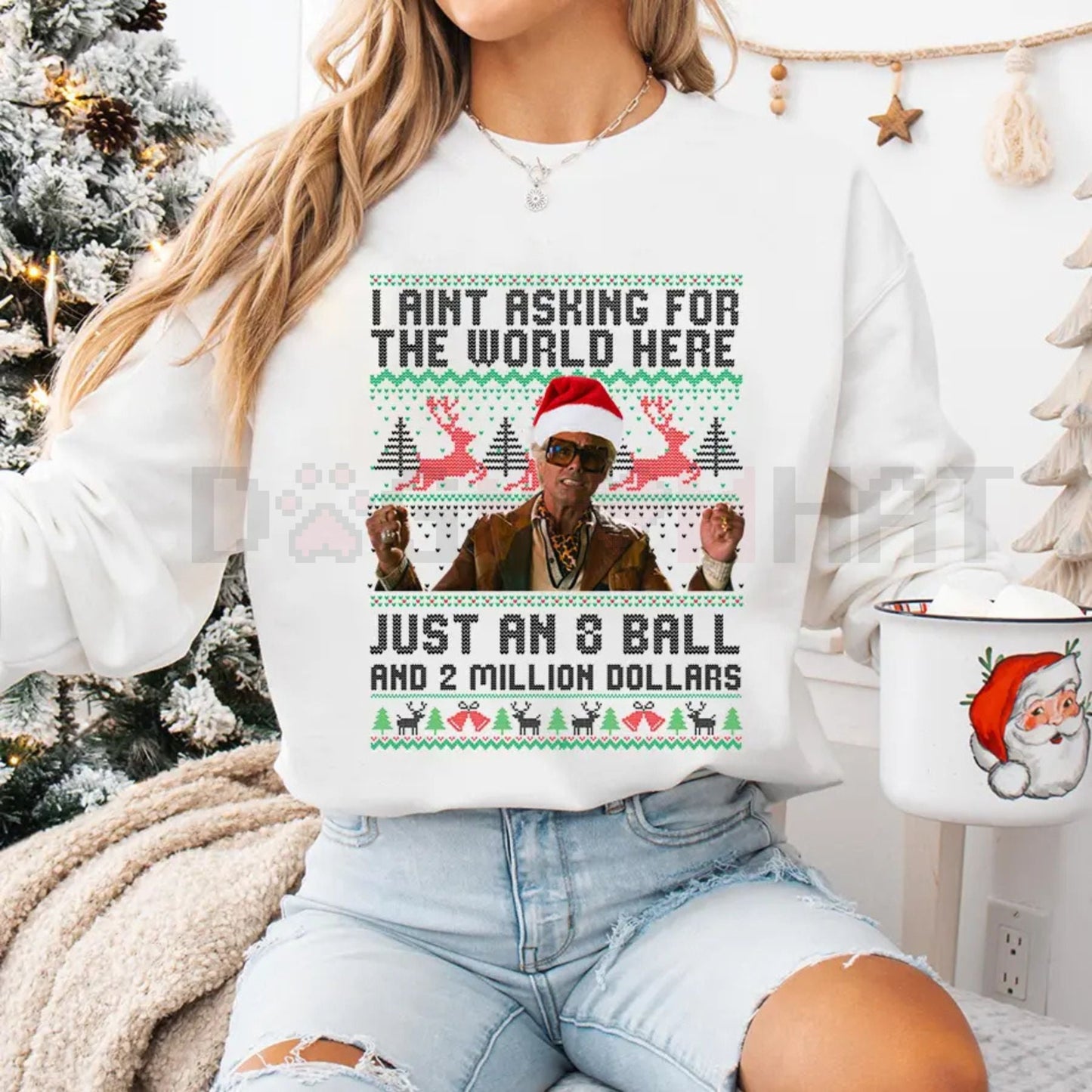 Funny The Righteous Gemstones '8 Ball & 2 Million' Ugly Christmas Sweatshirt