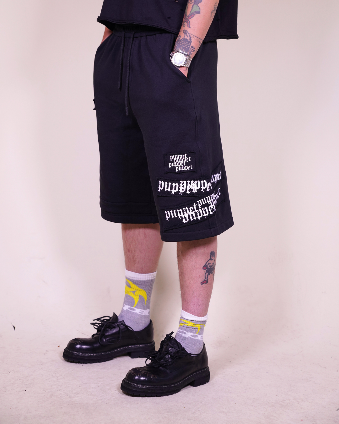 Slashed Sweat Short