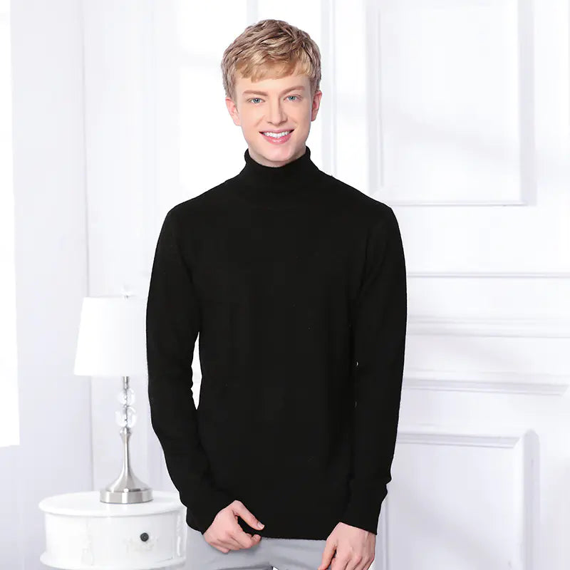 Men's Solid Color Cashmere Sweater