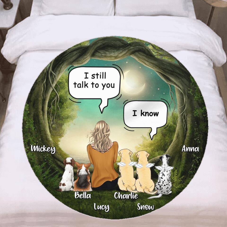Personalized Dog/Cat Memorial Door Sign - Up to 5 Pets - Best Gift For Dog Lover - I Still Talk To You