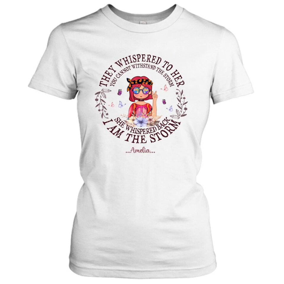 Personalized Hippie Girl T-shirt/Pullover Hoodie - Best Gift For Girl - I Am The Storm