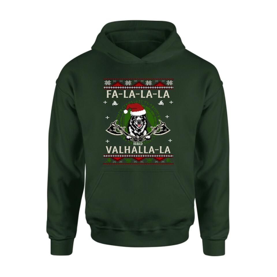 Personalized Viking Xmas Dog Ugly Sweatshirt/Hoodie - Up to 4 Dogs - Best Gift For Dog Lover