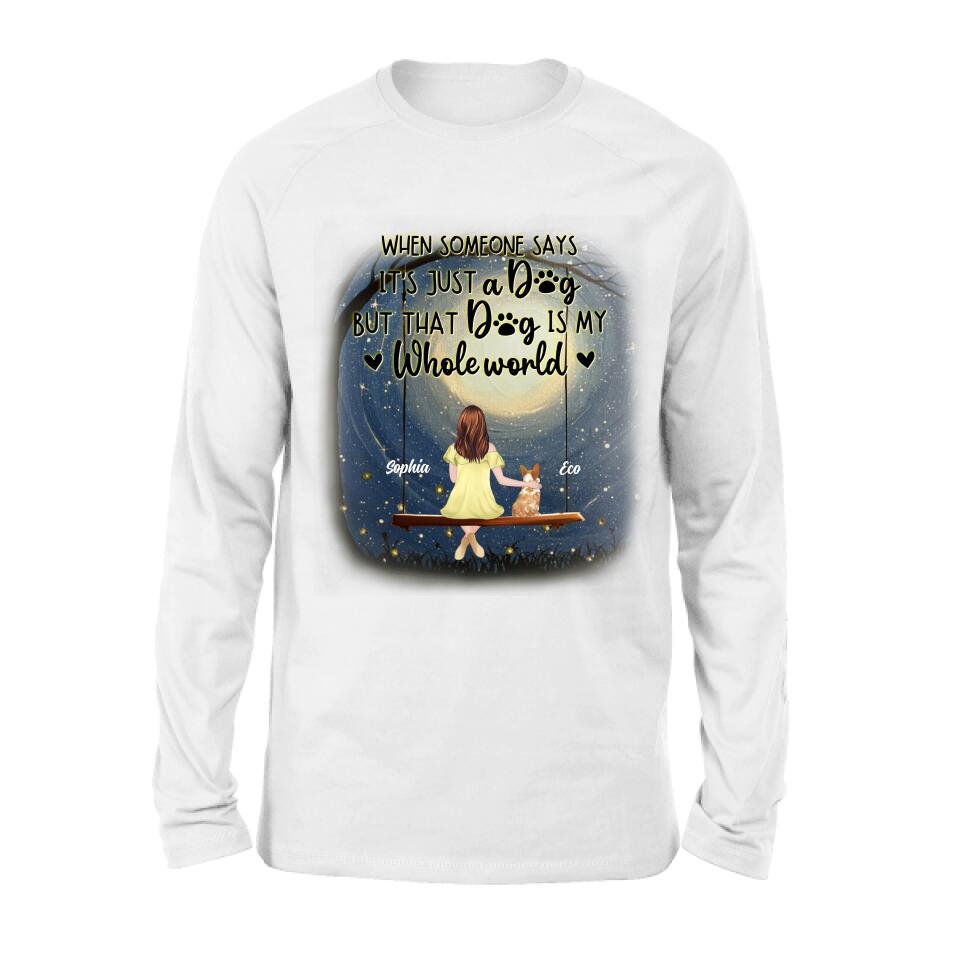 Personalized When Some One Says Pet Mom/Dad Shirt/Pullover Hoodie - Man/Woman With Up to 6 Pets - Gift Idea For Dog/Cat Lover - That Dog Is My Whole World