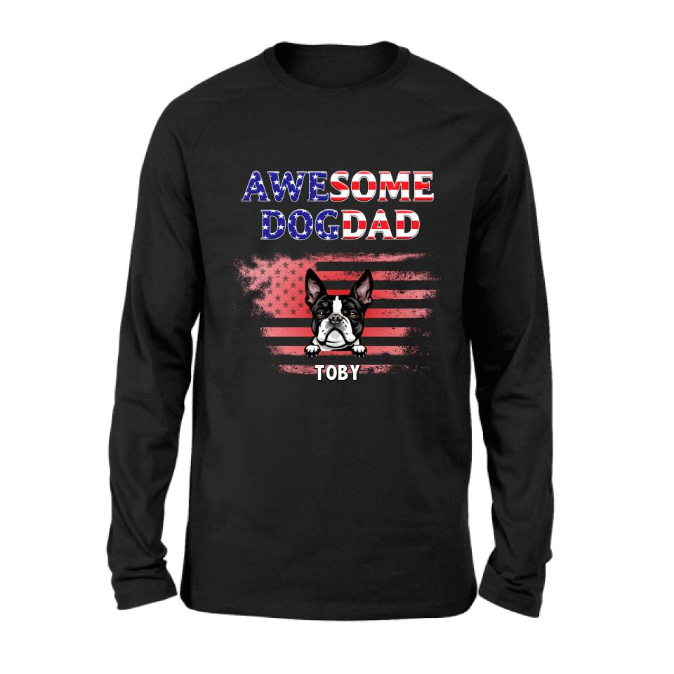 Personalized Dog Dad Shirt/Hoodie - Gift Idea For Father's Day/Dog Lovers - Up To 6 Dogs - Awesome Dog Dad