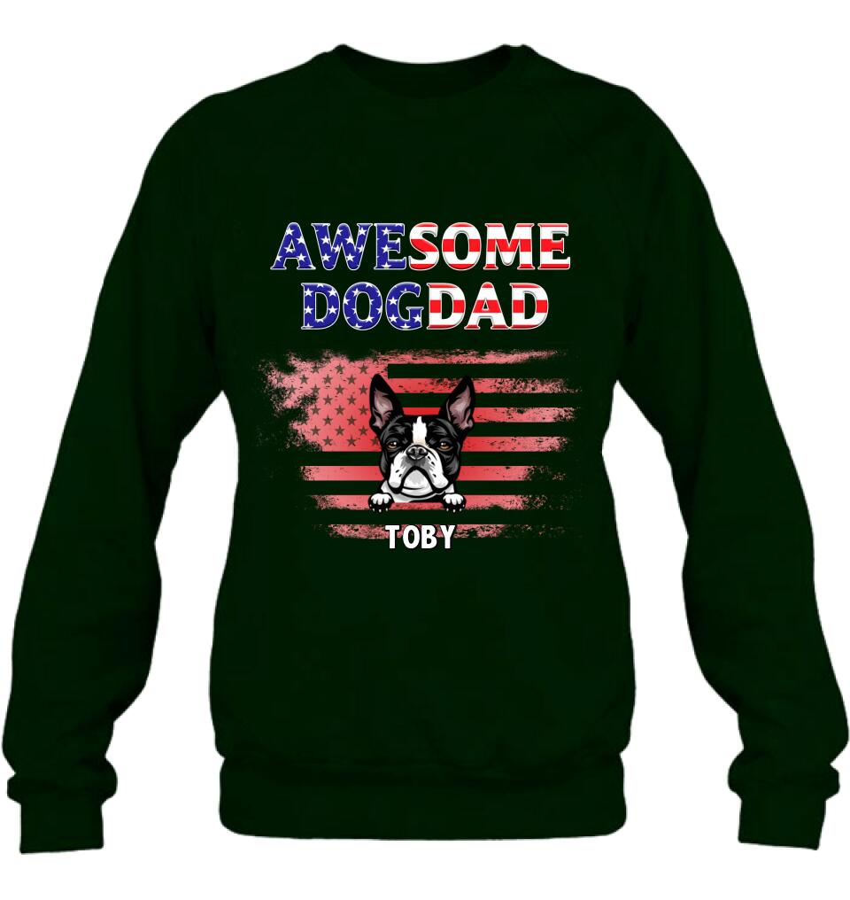 Personalized Dog Dad Shirt/Hoodie - Gift Idea For Father's Day/Dog Lovers - Up To 6 Dogs - Awesome Dog Dad