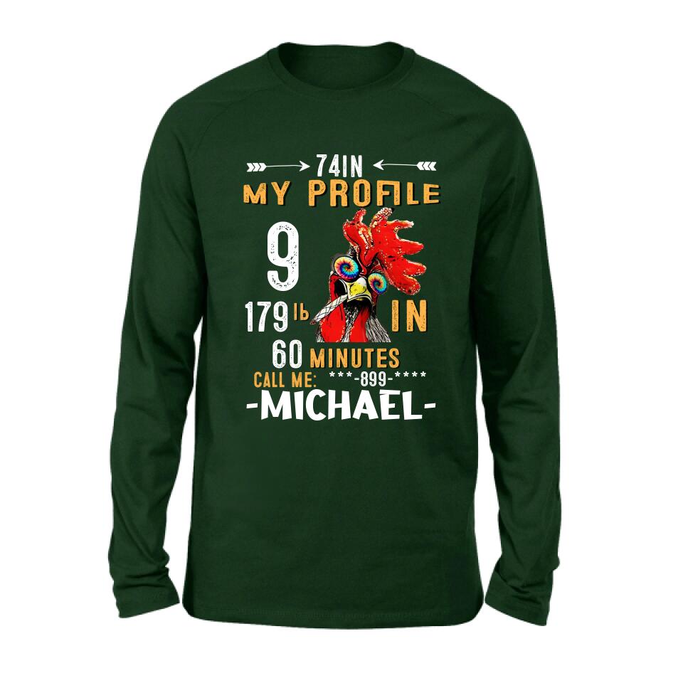 Personalized My Profile Cock Shirt/Pullover Hoodie - Gift Idea For Man