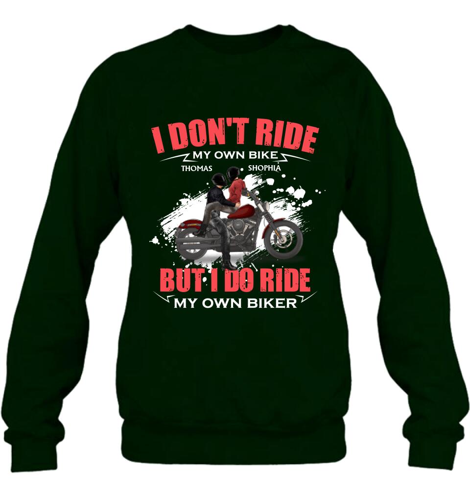 Personalized Couple Riding T- Shirt - Gifts For Riders - I Don't Ride My Own Bike But I Do Ride My Own Bike
