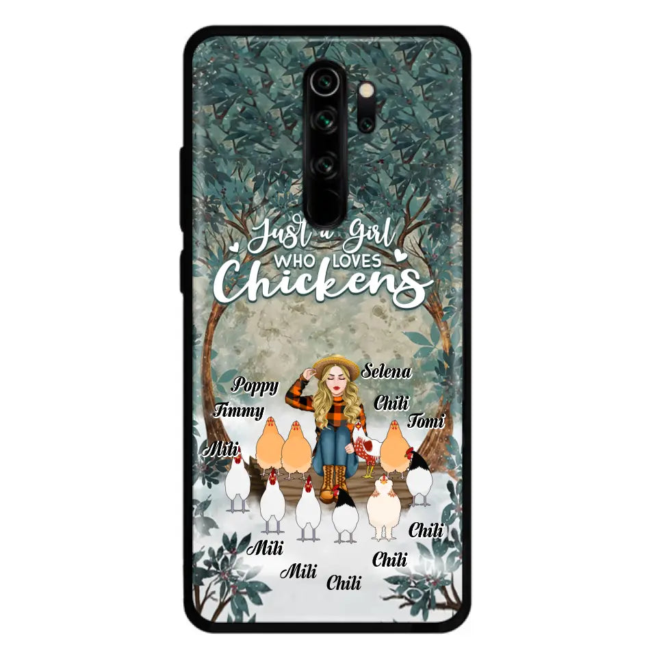 Personalized Just A Girl Who Loves Chickens Phone Case - Girl With Up to 10 Chickens - Case For Xiaomi, Oppo And Huawei