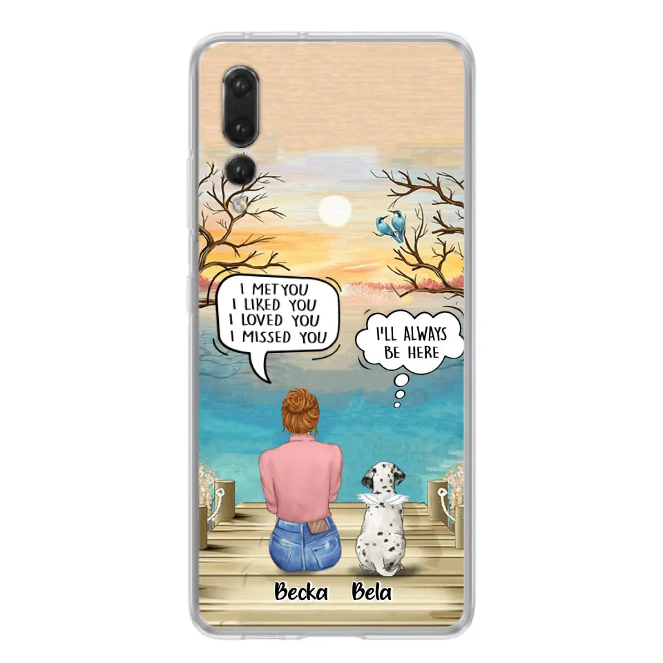 Personalized Memorial Pet Mom Phone Case - I Met You I Liked You I Loved You I Missed You - Up to 5 Pets - Memorial Gift Idea For Dog/Cat Lover - Case For Xiaomi, Oppo And Huawei