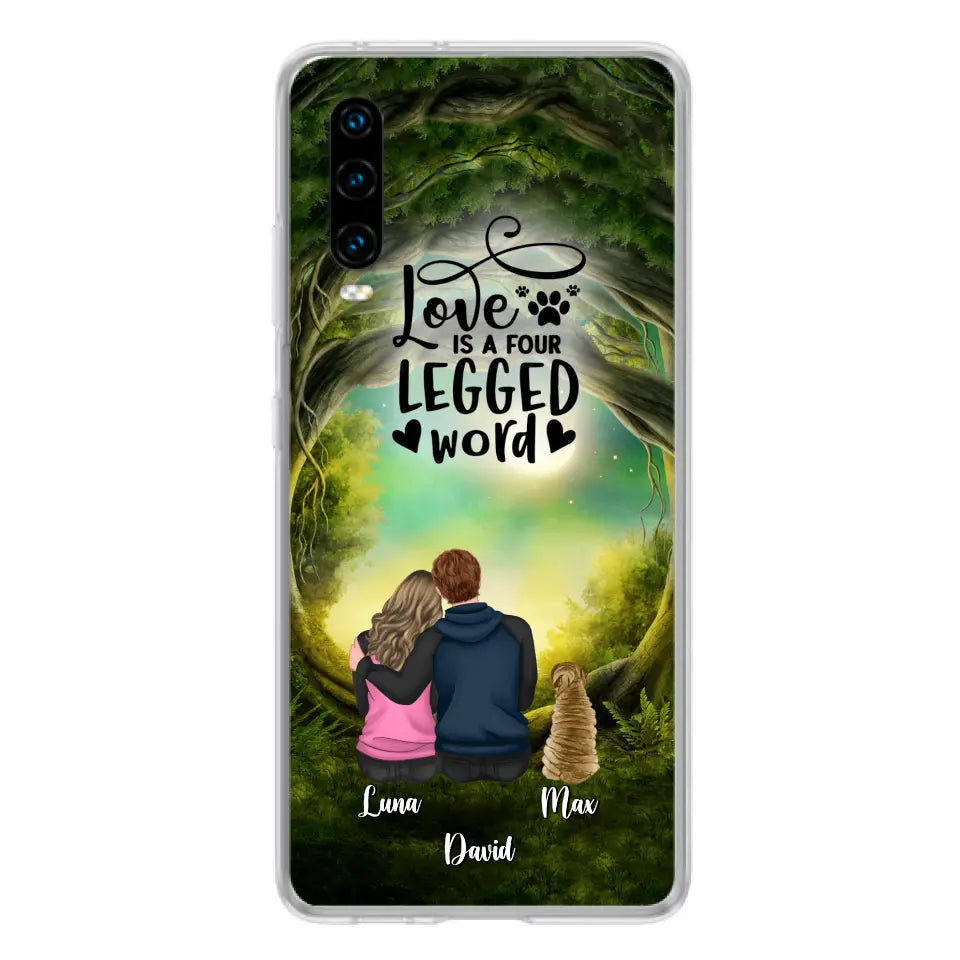 Personalized Couple And Dogs Phone Case - Couple With Up to 5 Dogs - Gift Idea For Couple/Dog Lover - Case For Xiaomi/Huawei/Oppo