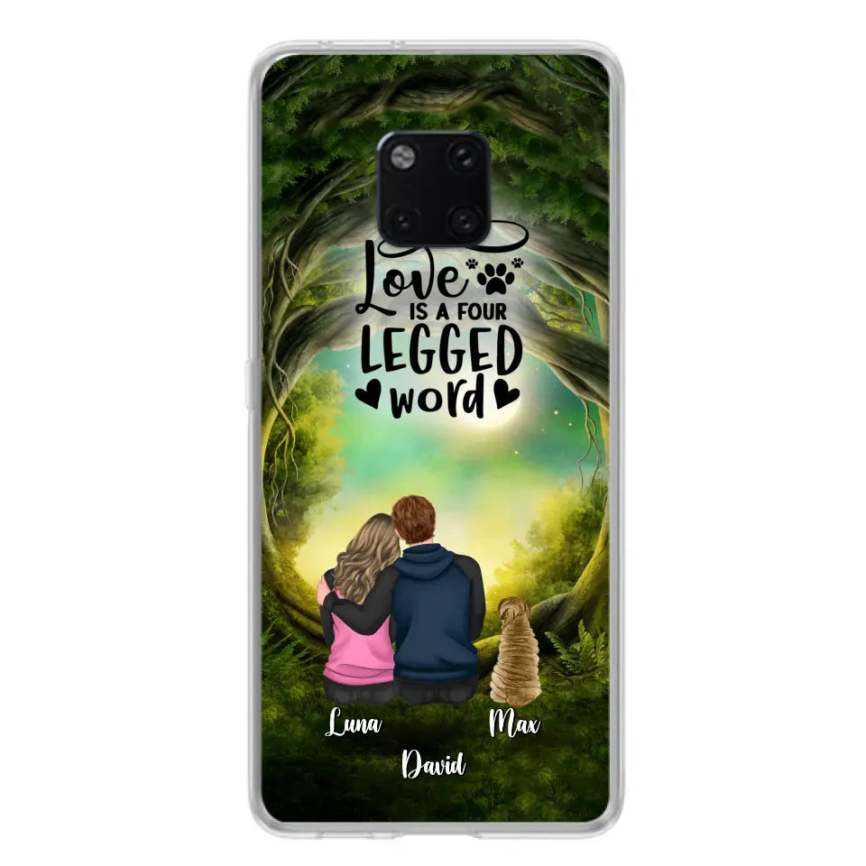 Personalized Couple And Dogs Phone Case - Couple With Up to 5 Dogs - Gift Idea For Couple/Dog Lover - Case For Xiaomi/Huawei/Oppo