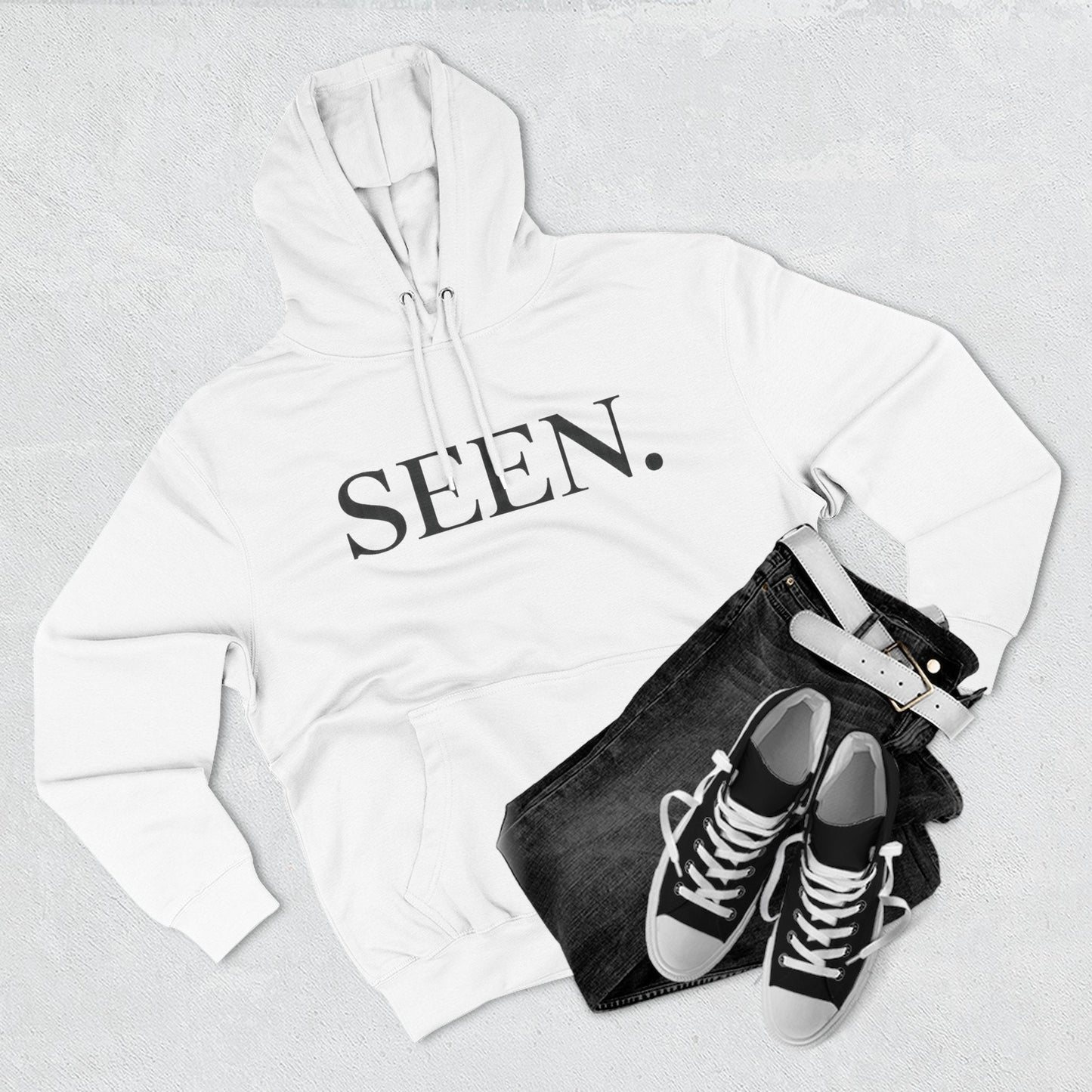 SEEN. Hoodie — Black Ink Edition