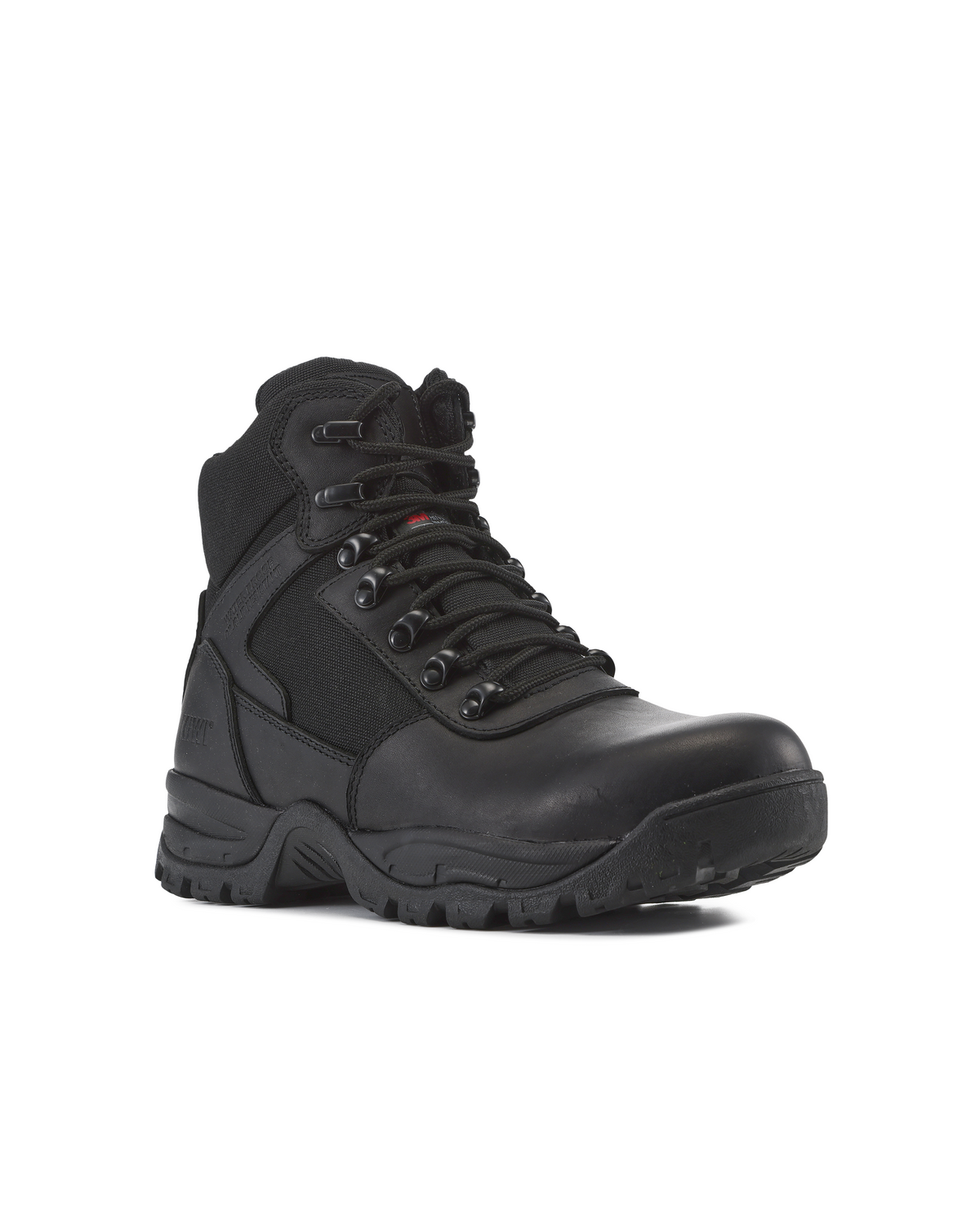 Kiwi Rugged Black Full Grain Leather Mid-Cut 6" Composite Toe Zipped Waterproof Tactical Boots [68100]