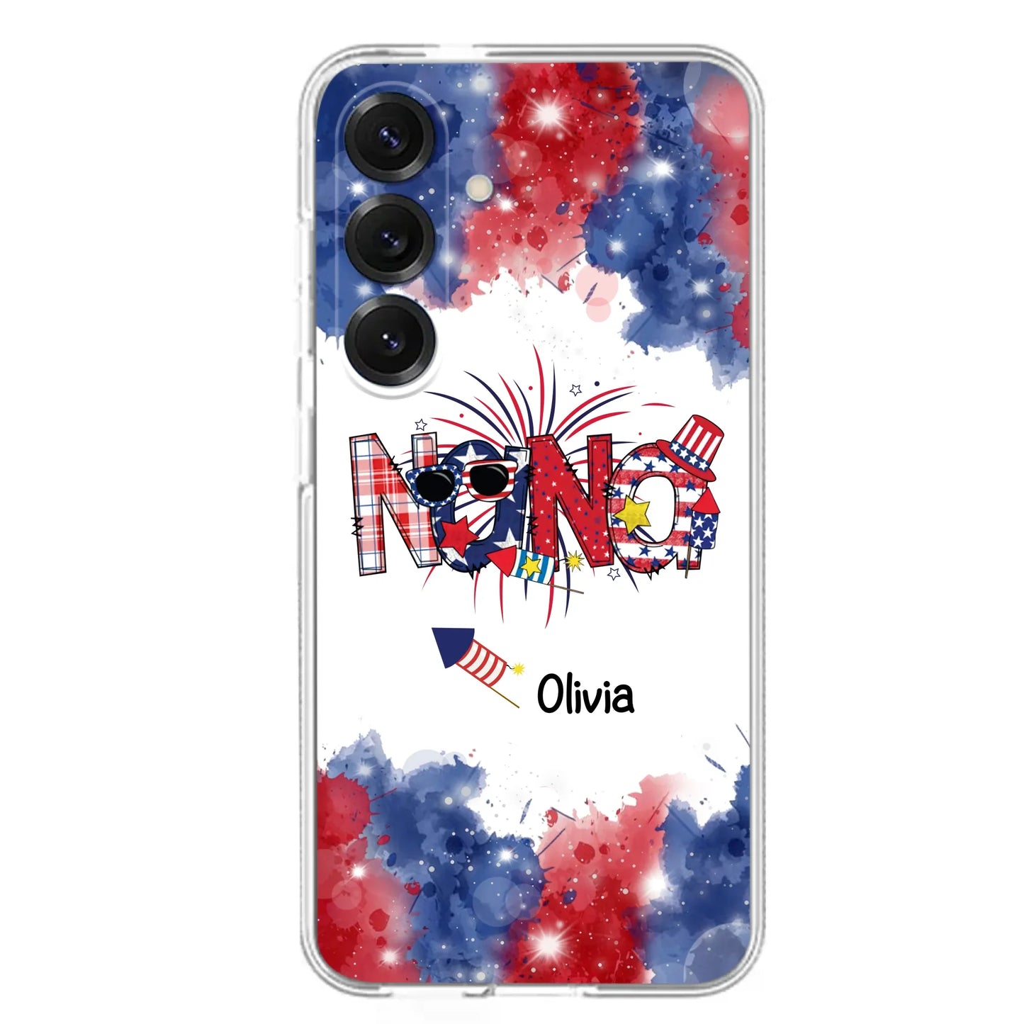 Custom Personalized Grandma Phone Case - 4th of July Mimi Phone Case With Child Names - Up To 10 Children - Gift Idea For Grandma - Cases For Iphone And Samsung