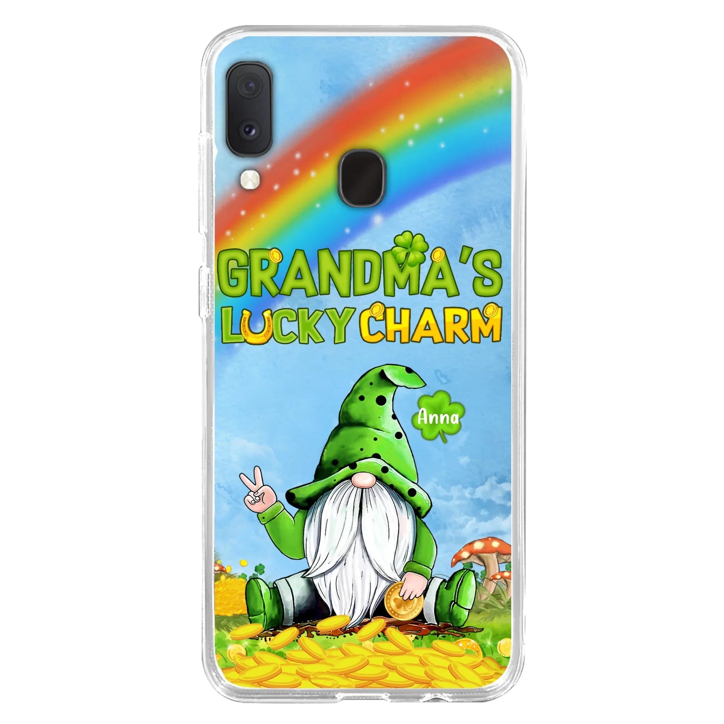 Custom Personalized iPhone Case/Samsung Case - Gift for Grandmother - Grandma's Lucky Charms Phone Case - Up to 6 Grandkids