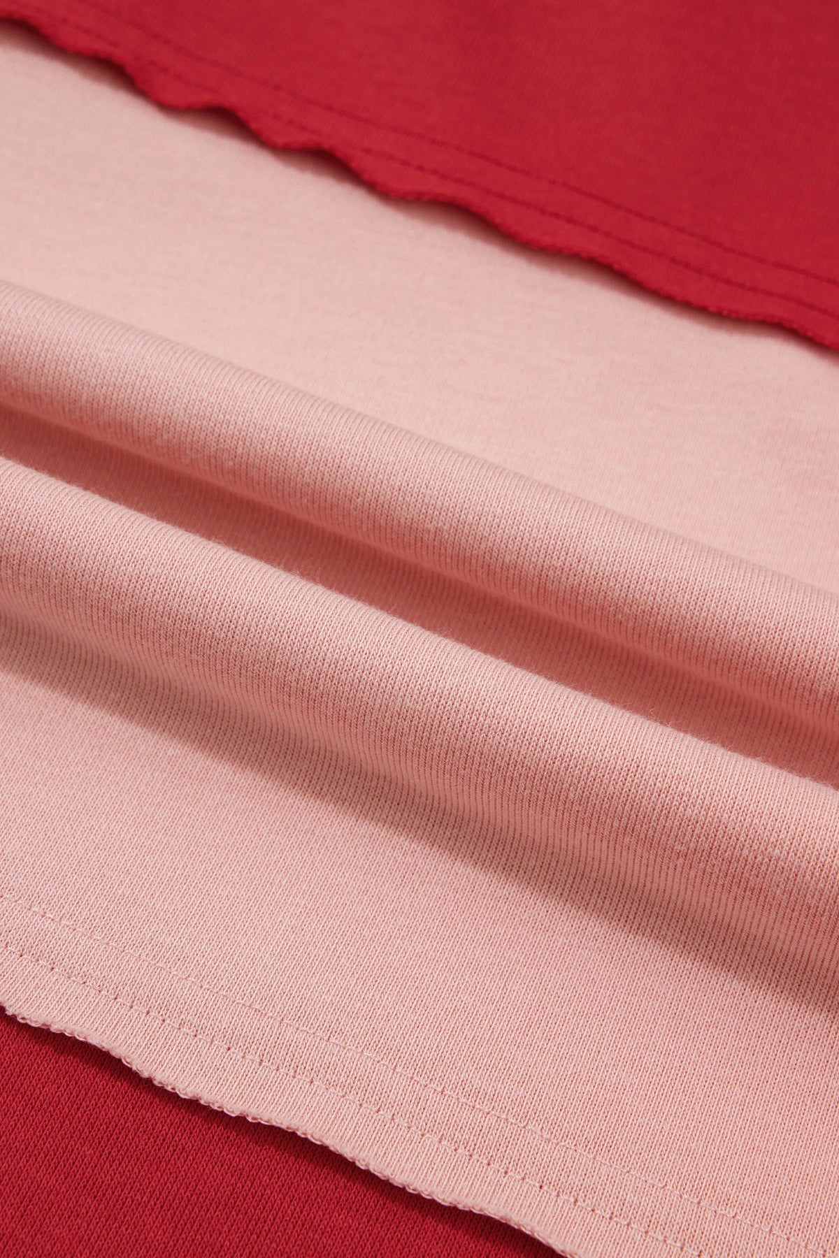 Colorblock Raw Seam Drawstring Wide Leg Pants