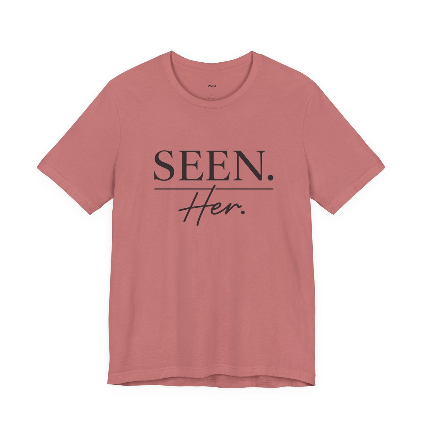 SEEN. Her. Short Sleeve Tee — Black Design