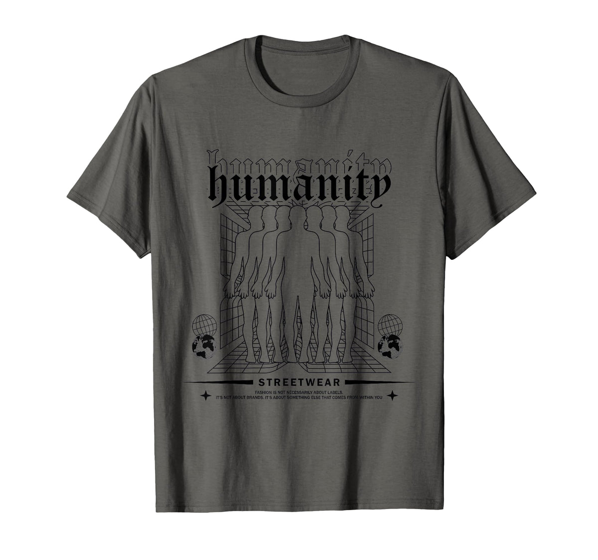 Humanity Streetwear Street Urban Y2K T-Shirt - Novelty Apparel Unisex