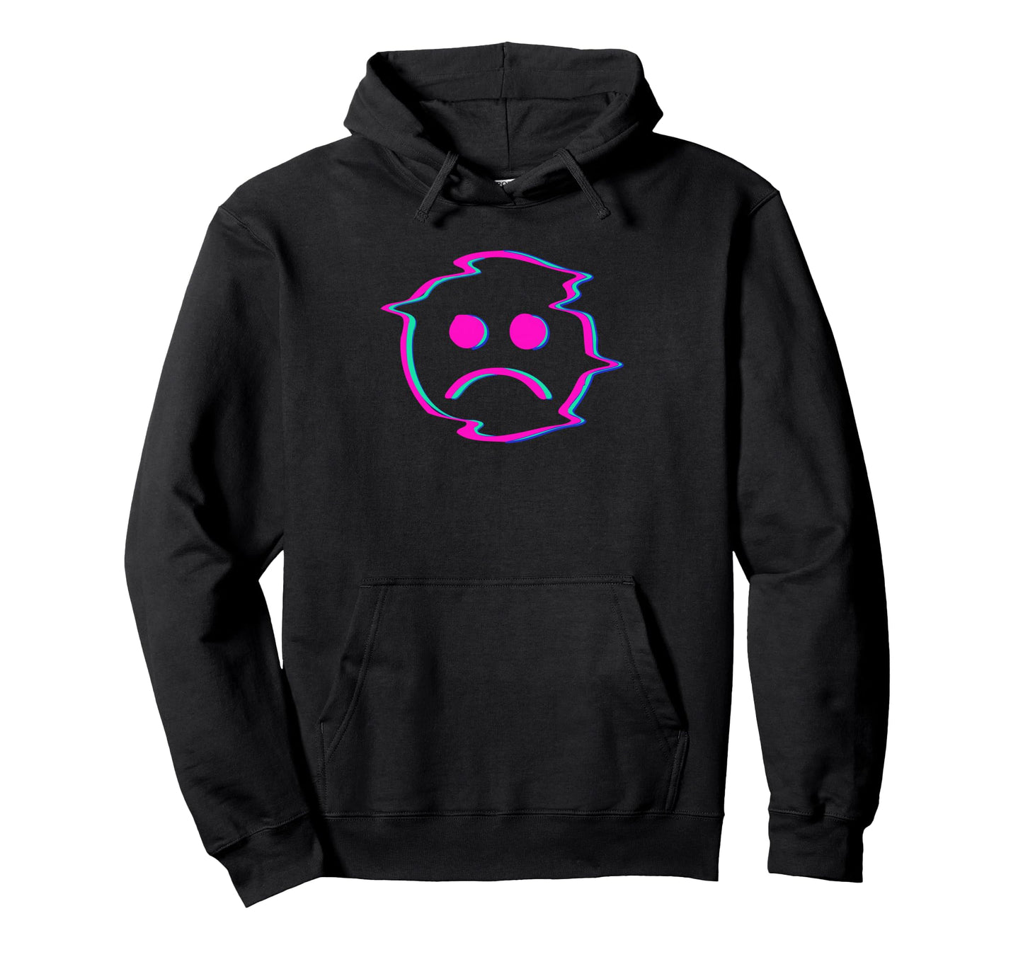 Glitch Sad Face Urban Aesthetic Hoodie - Streetwear Style Men Women