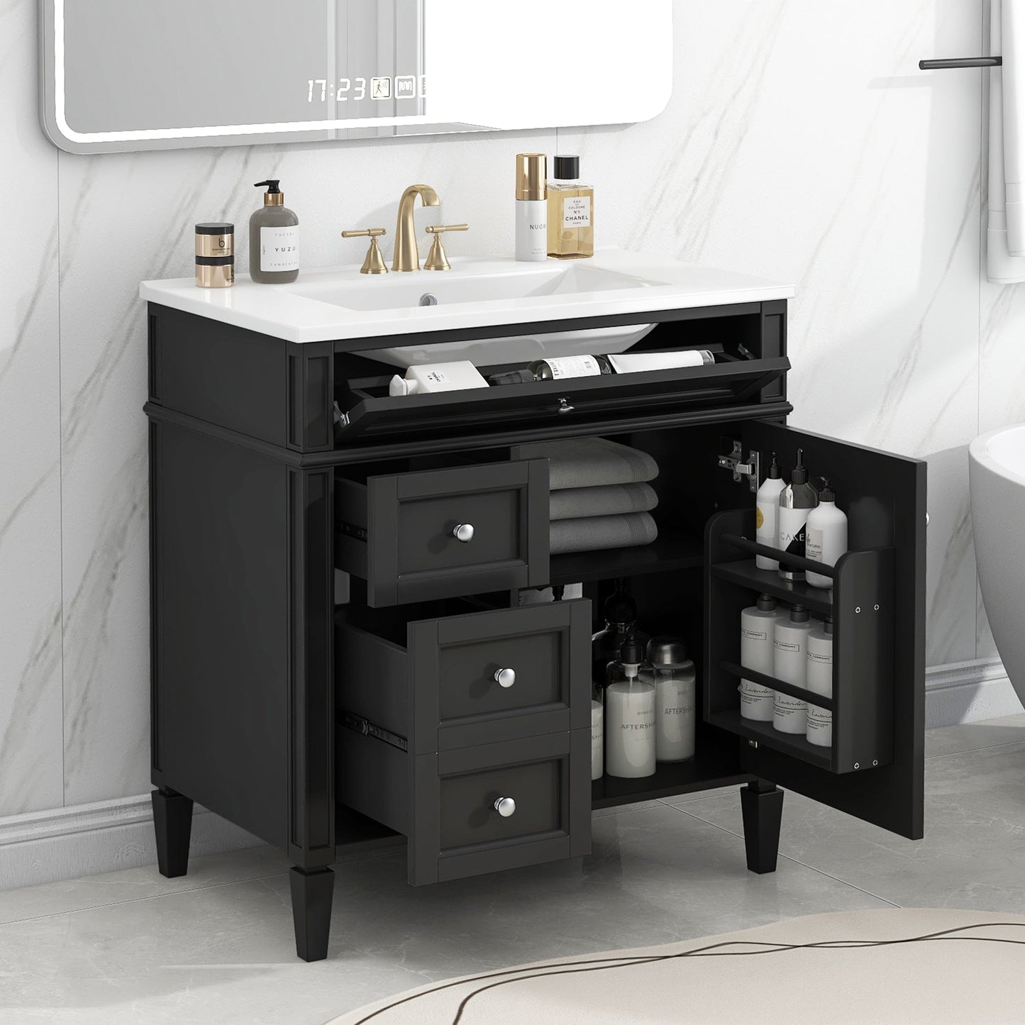 30" Bathroom Vanity with Top Sink