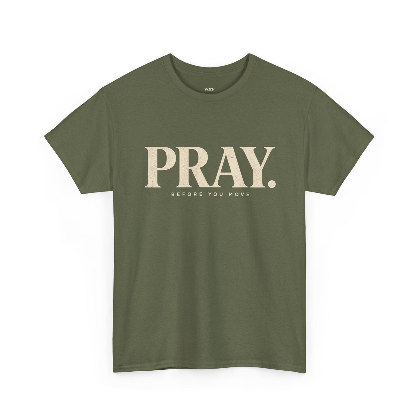 PRAY. Graphic Tee — "Pray Before You Rise" Inspirational Christian T‑Shirt