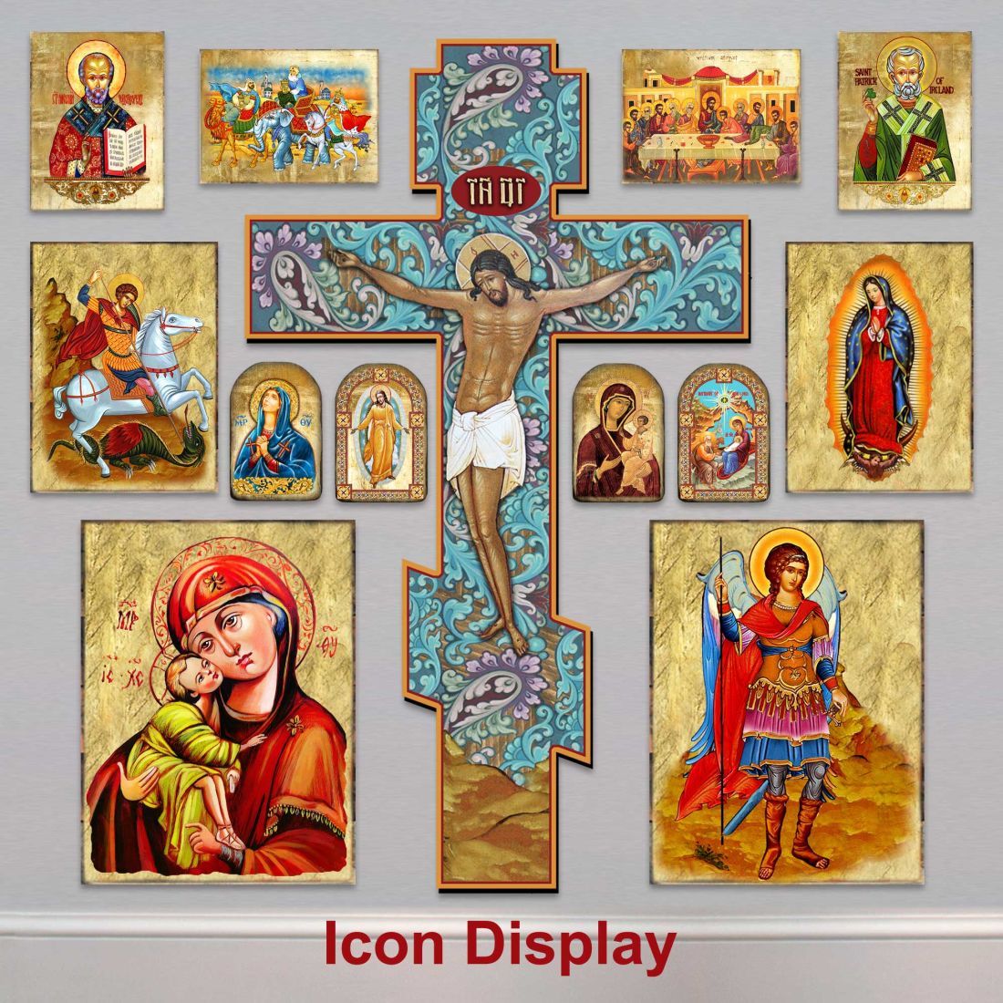 Of Jesus Christ Wooden Gold Plated Religious Christian Sacred Icon - Inspirational Icon Decor - 85030