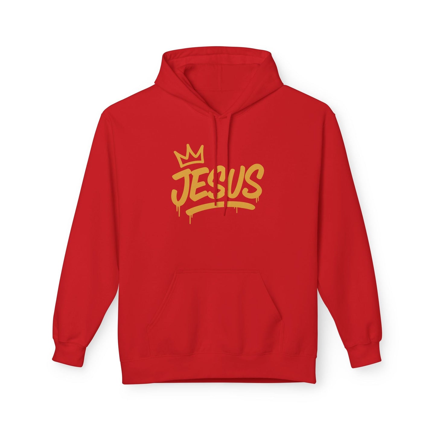 Jesus Crown Hoodie — Gold Script Inspirational Pullover