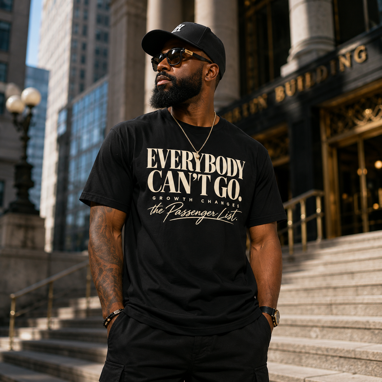 Everybody Can't Go T-Shirt — Growth Changes The Passenger List Inspirational Graphic Tee