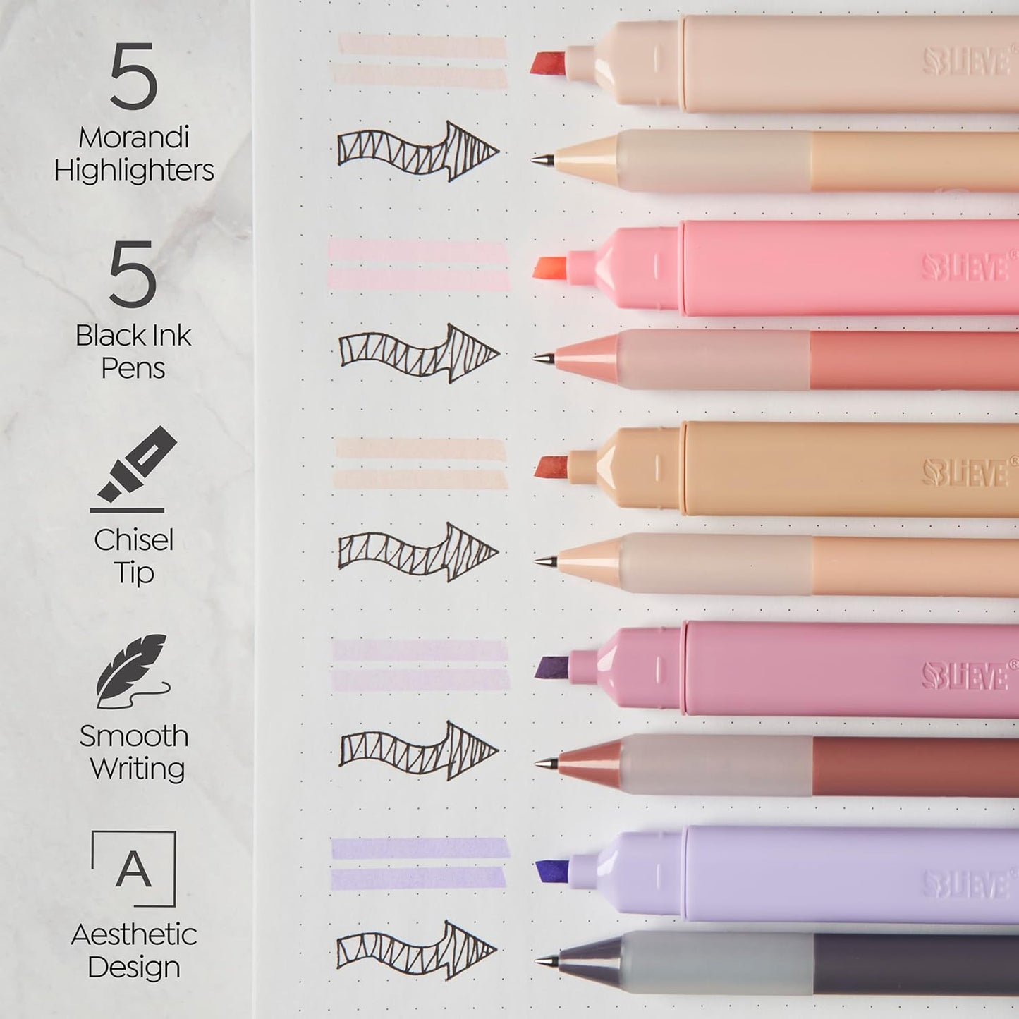 Highlighters and Pens - Morandi Edition