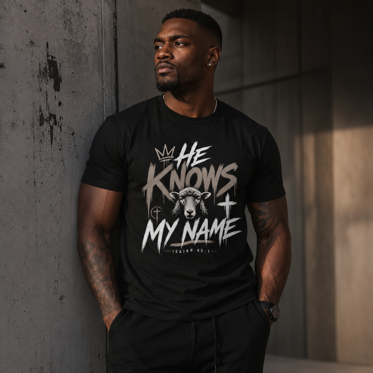He Knows My Name Tee — Isaiah 43:1 | SEEN Movement Faith Apparel