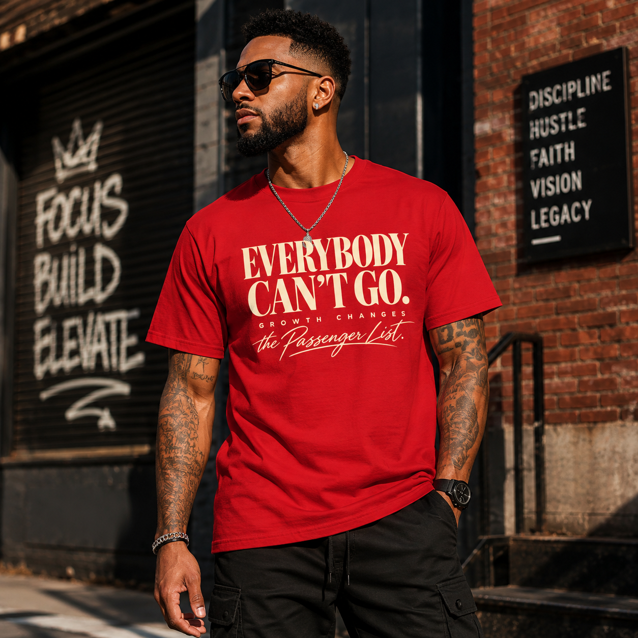 Everybody Can't Go T-Shirt — Growth Changes The Passenger List Inspirational Graphic Tee