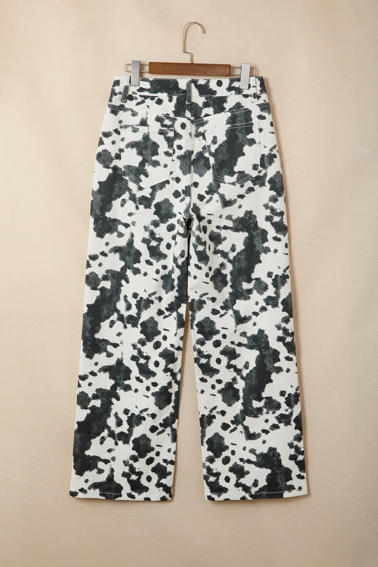 Western Cow High Waist Straight Leg Jeans