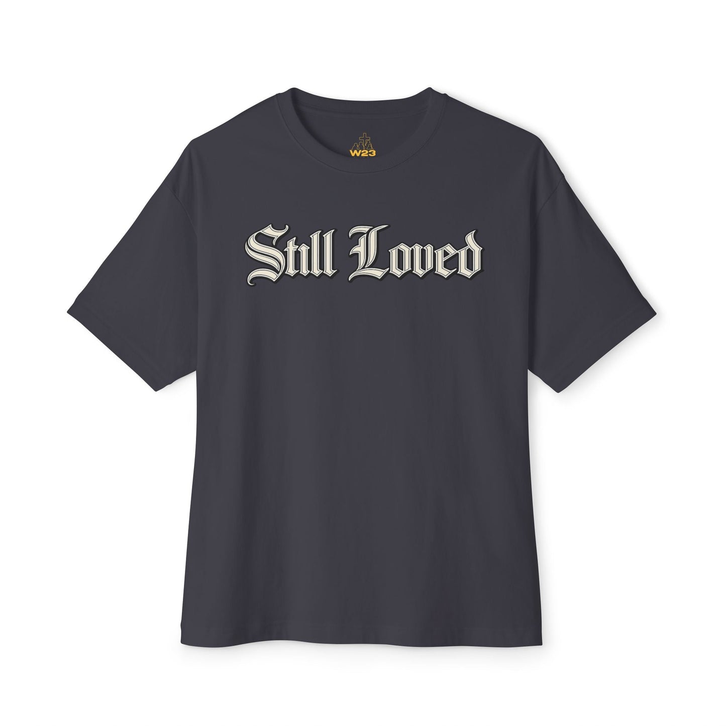 Still Loved. Chrome Outline Oversized Boxy Tee