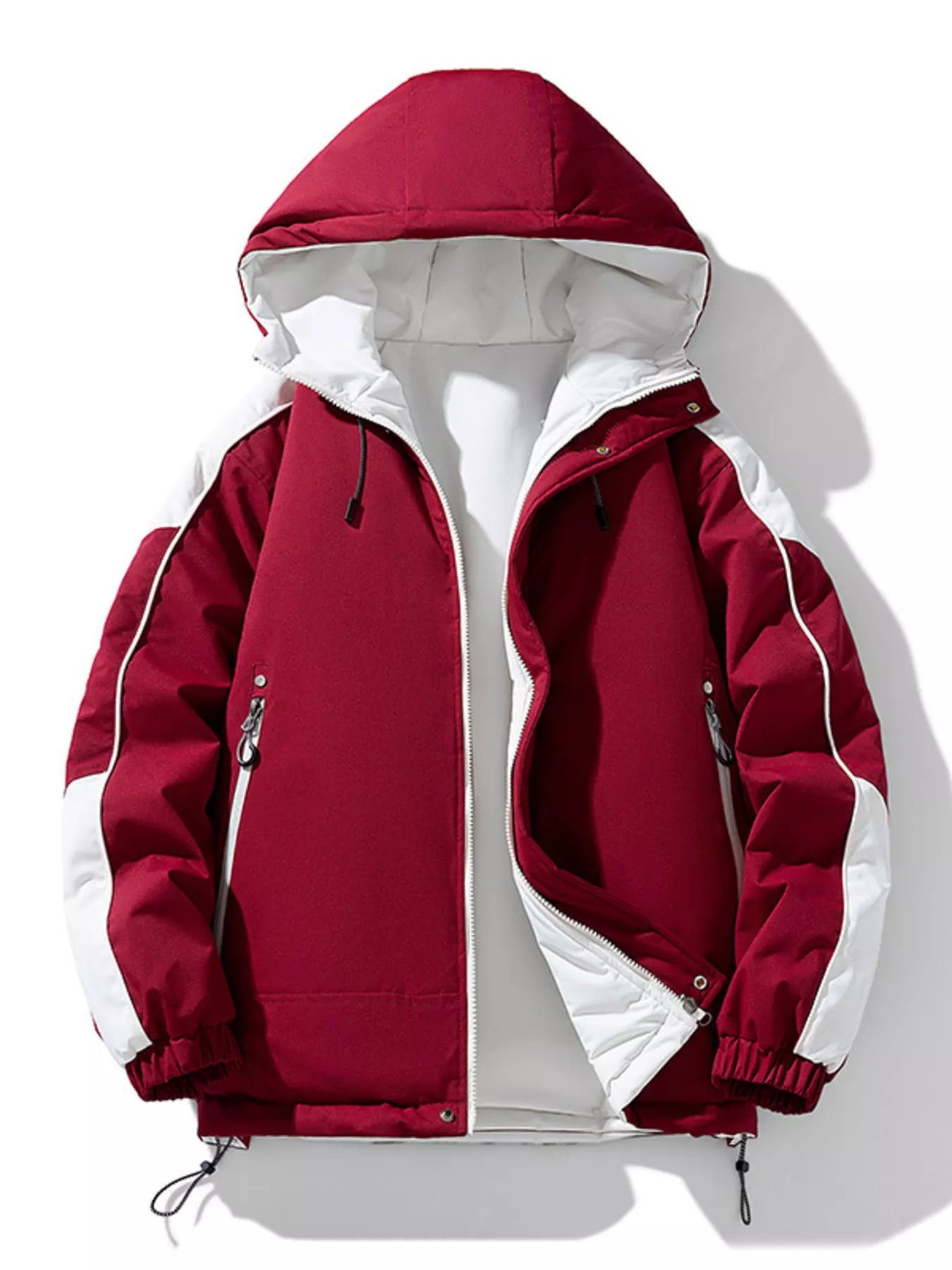 Men's Full Size Reversible Two-Tone Hooded Jacket Plus Size