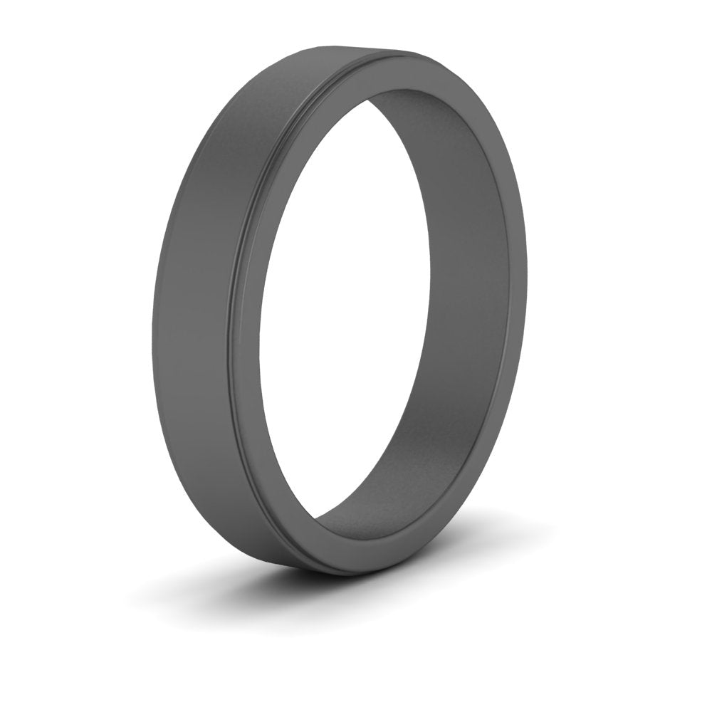 Simple Flat Wedding Band 4MM