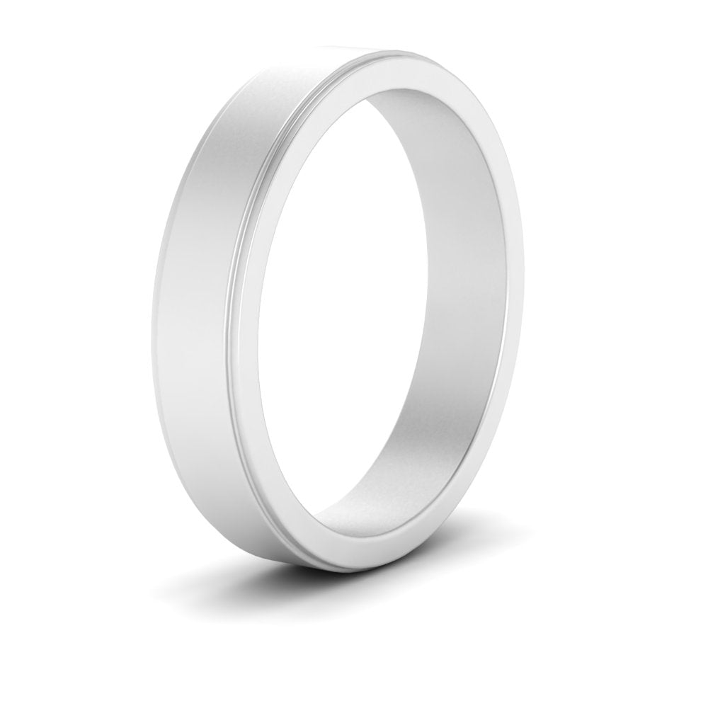 Simple Flat Wedding Band 4MM