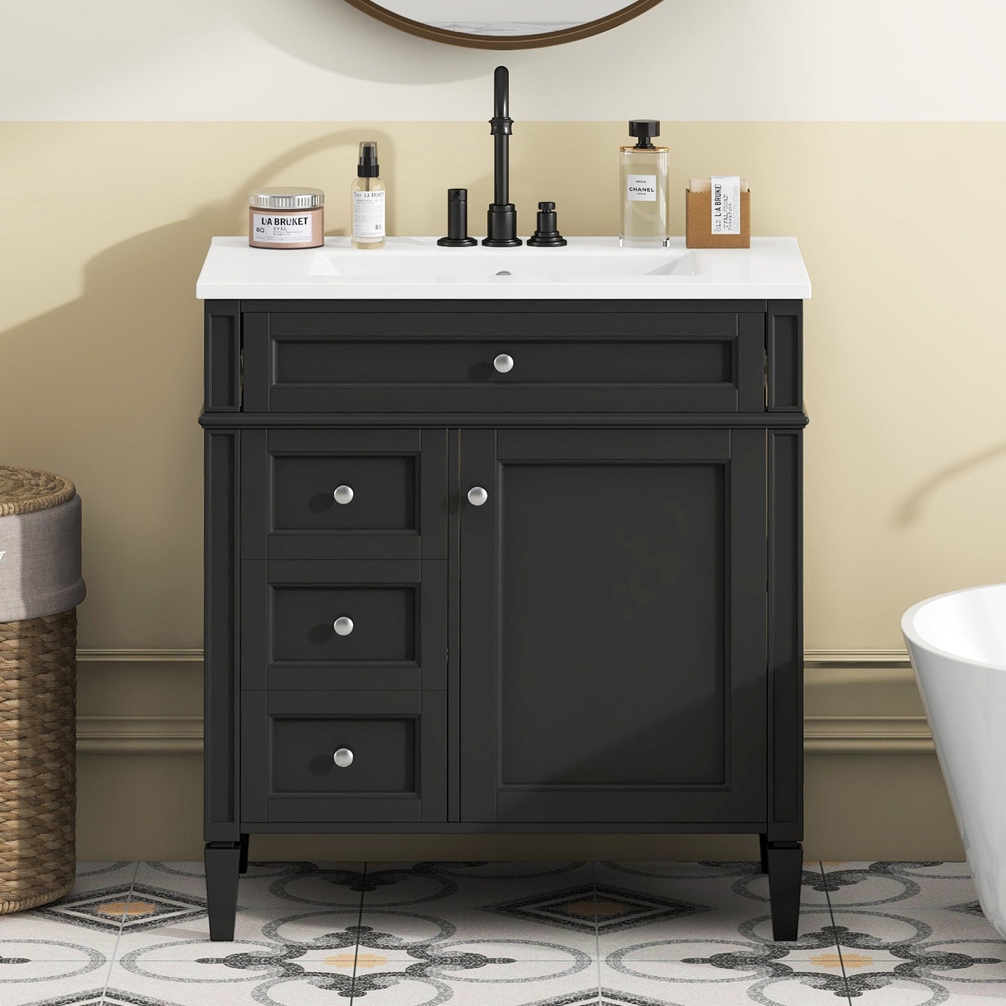 30" Bathroom Vanity with Top Sink